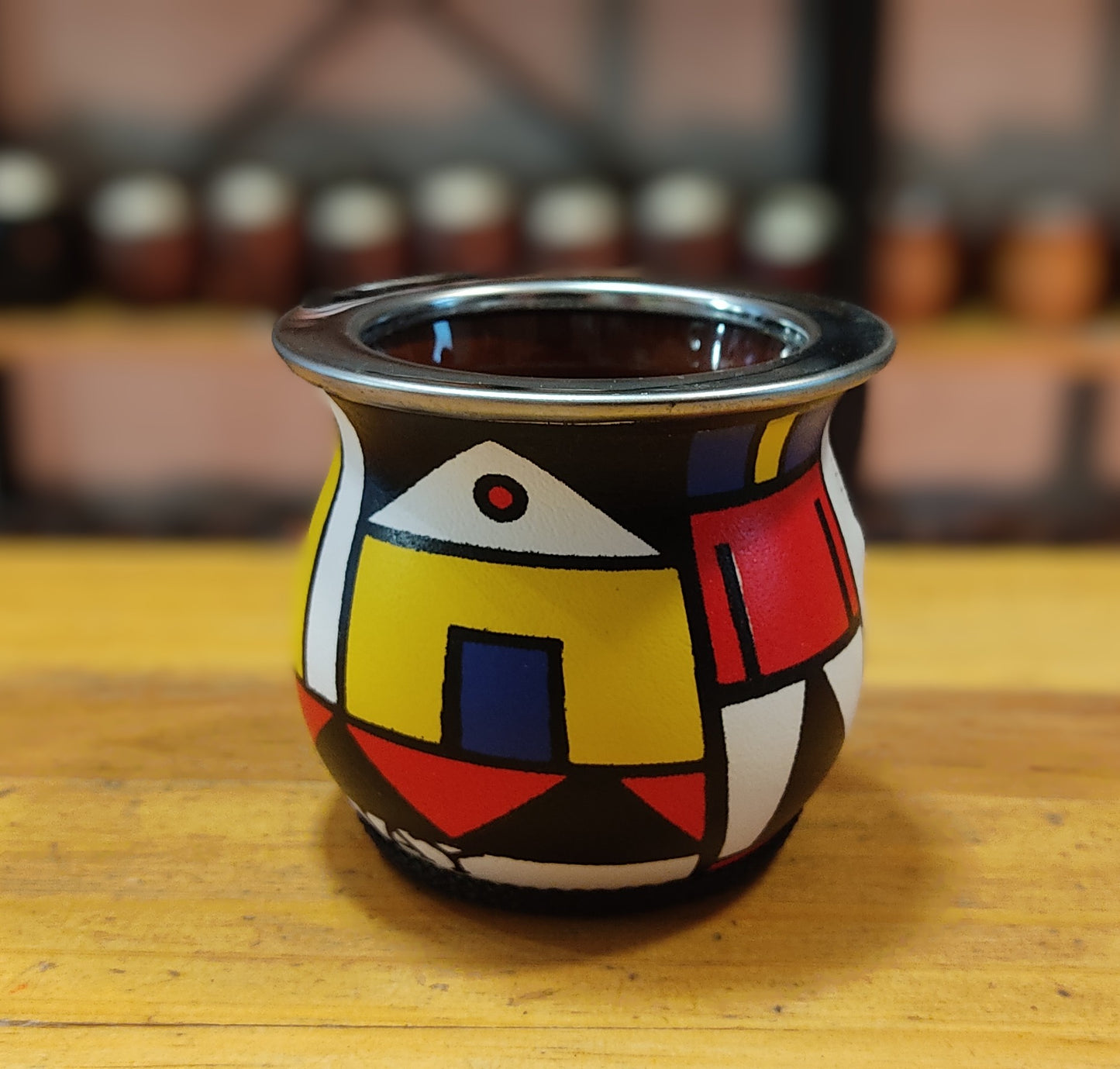 Mate de cerámica diseño torres García