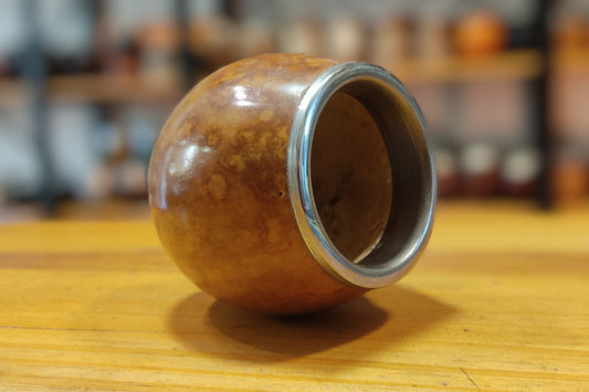 Mate de calabaza con boquilla de acero inoxidable