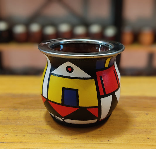 Mate de cerámica diseño torres García