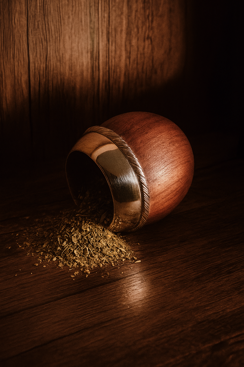 Mate de algarrobo con boquilla de plata
